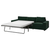 VIMLE 3-seat sofa-bed, with wide armrests/Djuparp dark green, 275 cm