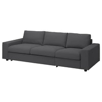 VIMLE 3-seat sofa-bed, with wide armrests/Hallarp grey, 275 cm