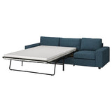 VIMLE 3-seat sofa-bed, with wide armrests/Hillared dark blue, 275 cm