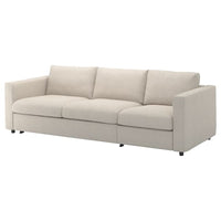 VIMLE 3-seat sofa-bed, Gunnared beige, 261 cm