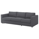 VIMLE 3-seat sofa-bed, Gunnared medium grey, 261 cm