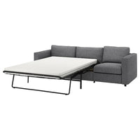 VIMLE 3-seat sofa-bed, Lejde grey/black, 261 cm