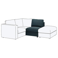 VIMLE 1-seat section, Hillared dark blue, 71 cm