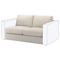 VIMLE 2-seat section, Gunnared beige, 141 cm