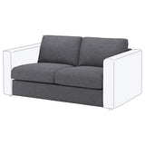 VIMLE 2-seat section, Gunnared medium grey, 141 cm