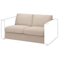 VIMLE 2-seat section, Hallarp beige, 141 cm