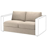 VIMLE 2-seat section, Hillared beige, 141 cm