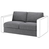 VIMLE 2-seat section, Lejde grey/black, 141 cm