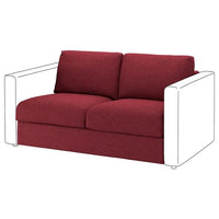 VIMLE 2-seat section, Lejde red/brown, 141 cm