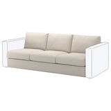 VIMLE 3-seat section, Gunnared beige, 211 cm