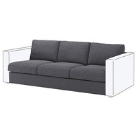 VIMLE 3-seat section, Gunnared medium grey, 211 cm