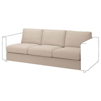 VIMLE 3-seat section, Hallarp beige, 211 cm