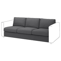 VIMLE 3-seat section, Hallarp grey, 211 cm