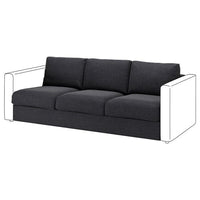 VIMLE 3-seat section, Hillared anthracite, 211 cm