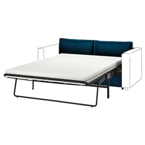 VIMLE - 2-seater bed element, Djuparp green-blue ,