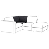 VIMLE corner section, Hillared anthracite, 93 cm