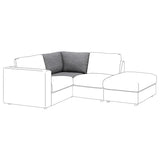 VIMLE corner section, Lejde grey/black, 93 cm