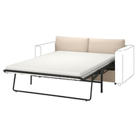VIMLE cover for 2-seat sofa-bed section, Hallarp beige