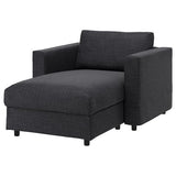 VIMLE cover for chaise longue, Hillared anthracite, 111 cm
