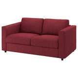 VIMLE cover for 2-seat sofa, Lejde red/brown