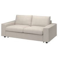 VIMLE cover for 2-seat sofa-bed, with wide armrests/Gunnared beige