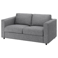 VIMLE cover for 2-seat sofa-bed, Lejde grey/black
