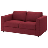 VIMLE cover for 2-seat sofa-bed, Lejde red/brown