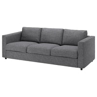 VIMLE cover for 3-seat sofa-bed, Lejde grey/black