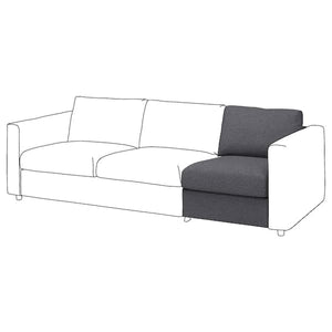 Ikea VIMLE Lining for 1-seater element - Gunnared smoke grey ,
