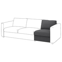 VIMLE cover for 1-seat section, Hallarp grey
