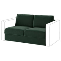 VIMLE cover for 2-seat section, Djuparp dark green