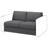 VIMLE cover for 2-seat section, Hallarp grey