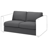 VIMLE cover for 2-seat section, Hallarp grey