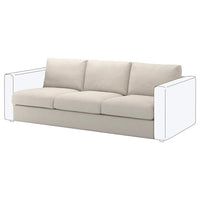 VIMLE cover for 3-seat section, Gunnared beige