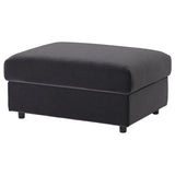 VIMLE cover for footstool with storage, Djuparp dark grey