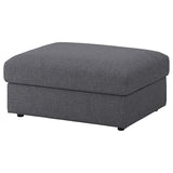 VIMLE cover for footstool with storage, Gunnared medium grey