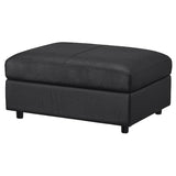 VIMLE footstool with storage, Grann/Bomstad black, 98x73 cm