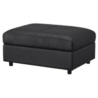 VIMLE footstool with storage, Grann/Bomstad black, 98x73 cm
