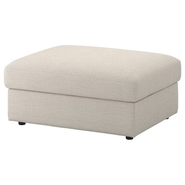 Ikea VIMLE Footstool with storage - Gunnared beige ,