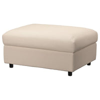 VIMLE footstool with storage, Hallarp beige, 98x73 cm