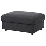 VIMLE footstool with storage, Hillared anthracite, 98x73 cm