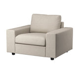 VIMLE armchair, with wide armrests Gunnared/beige, 115x83x98 cm