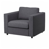 VIMLE armchair, Gunnared medium grey, 101x83x98 cm