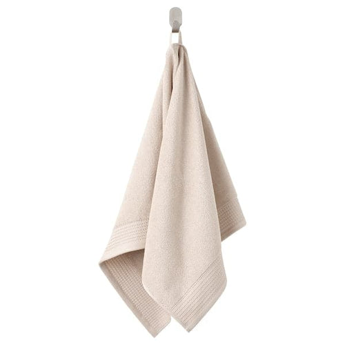 VINARN - Hand towel, light grey/beige, 50x100 cm
