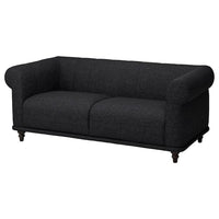 VISKAFORS 2-seat sofa, Lejde anthracite/brown, 194x74x90 cm