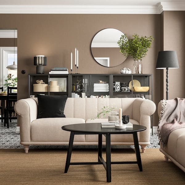 Ikea VISKAFORS 2-seater sofa, Lejde light beige/beech ,