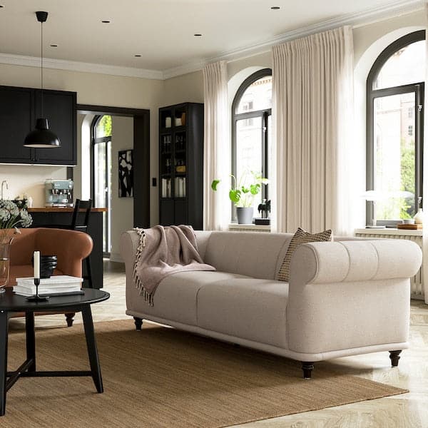 Ikea VISKAFORS 3-seater sofa, Lejde light beige/brown ,