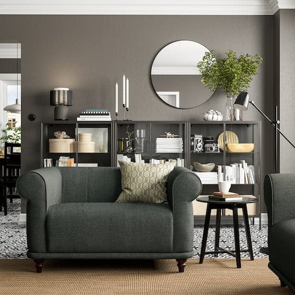 Ikea VISKAFORS Armchair 1.5 seater, Lejde grey/green/brown ,