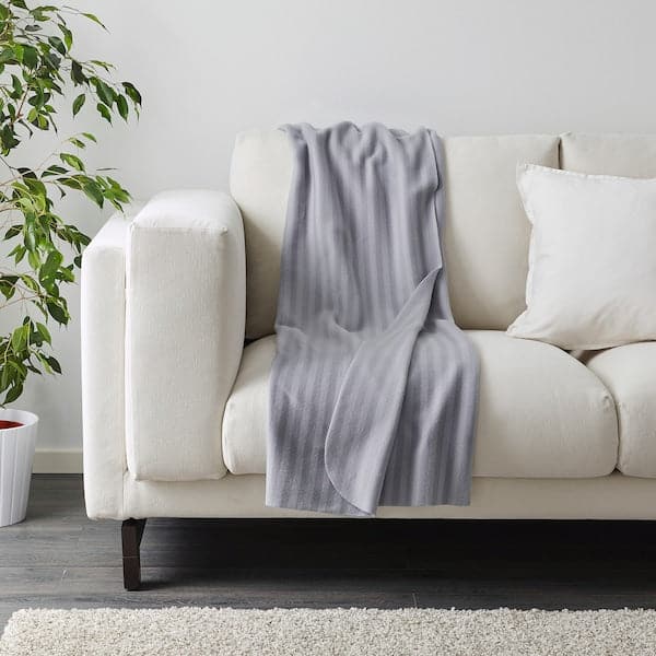 Ikea VITMOSSA - Throw, grey, 120x160 cm