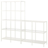 VITTSJÖ storage combination, white/glass, 200x36x175 cm
